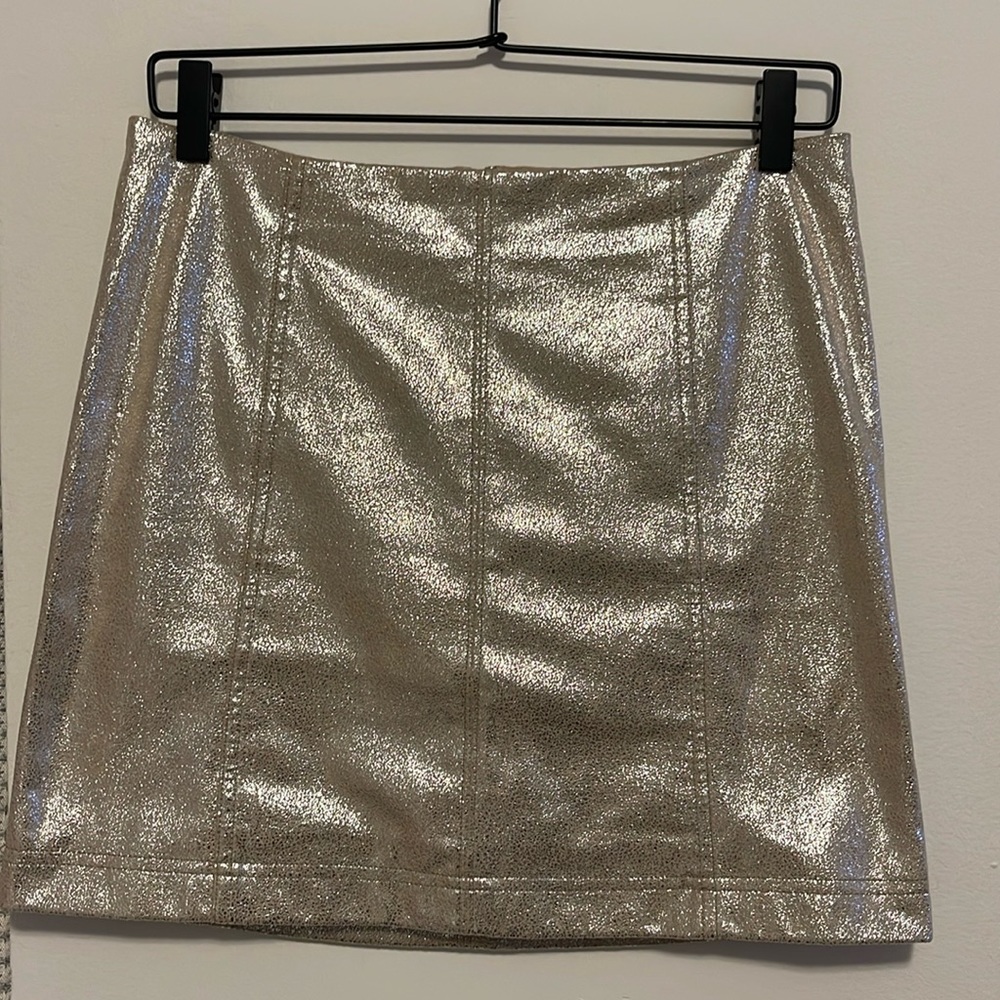 Silver shimmer skirt